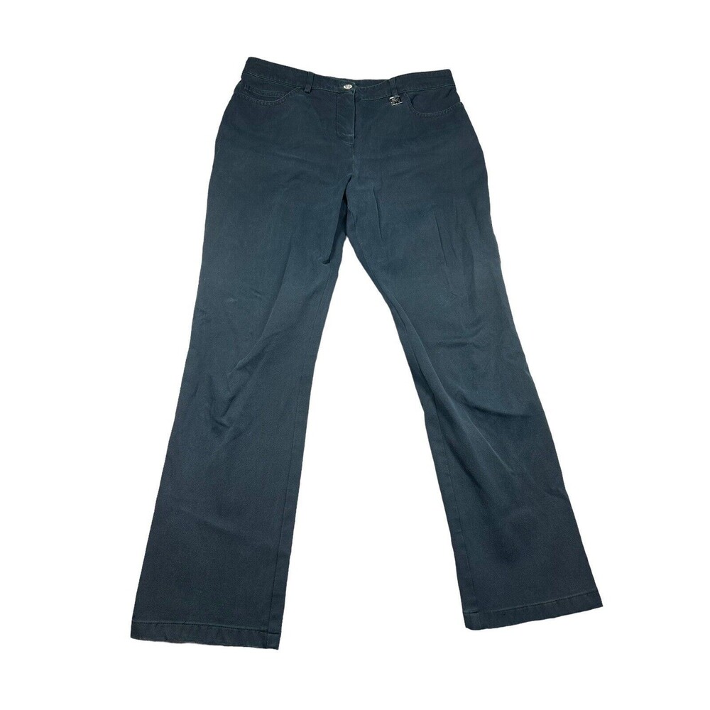 St. John Sport By Marie Gray‎ Black Casual Straight Leg Pants Size 10
